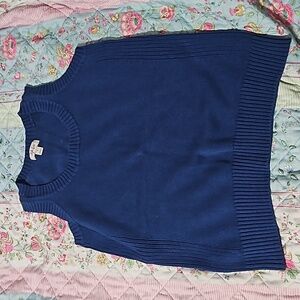 Blue sweater vest!